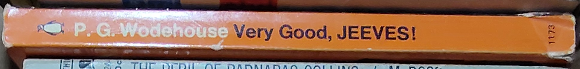 P.G. Wodehouse  VERY GOOD, JEEVES (Ian Carmichael) spine of book image
