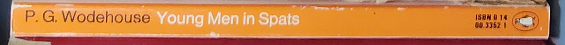 P.G. Wodehouse  YOUNG MEN IN SPATS spine of book image
