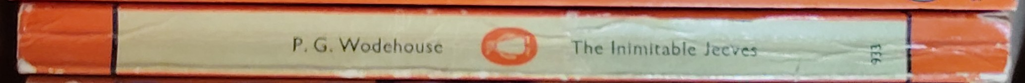 P.G. Wodehouse  THE INIMITABLE JEEVES spine of book image