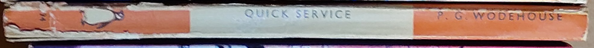 P.G. Wodehouse  QUICK SERVICE spine of book image
