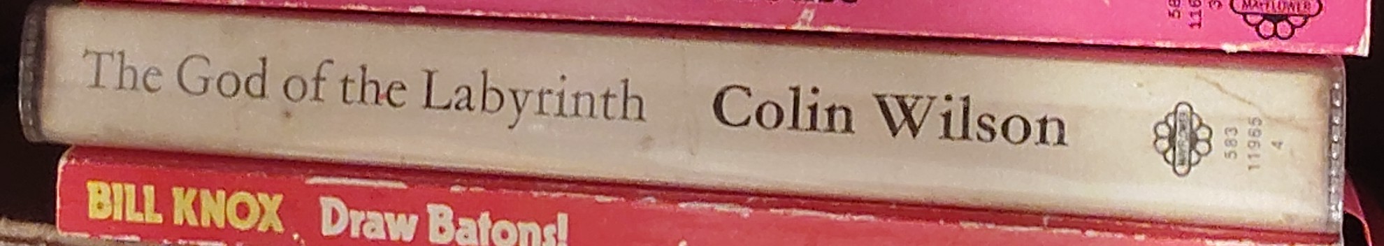 Colin Wilson  THE GOD OF THE LABYRINTH spine of book image