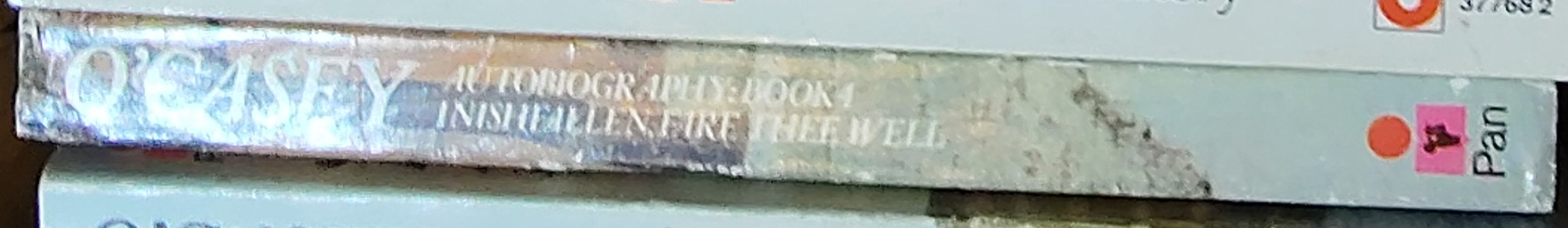 Sean O'Casey  AUTOBIOGRAPHY Book 4: INISHFALLEN, FARE THEE WELL 1917-1926 spine of book image