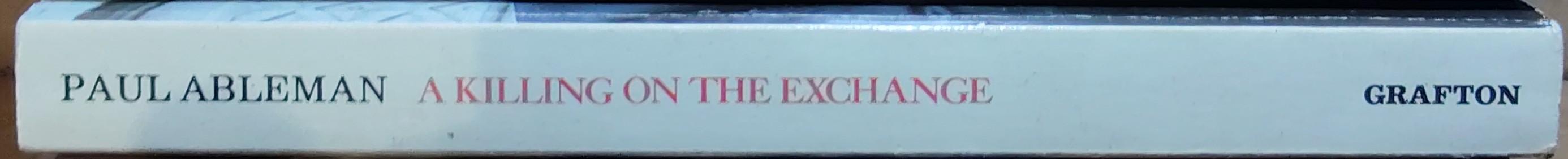 Paul Ableman  A KILLING ON THE EXCHANGE (Anglia TV) spine of book image