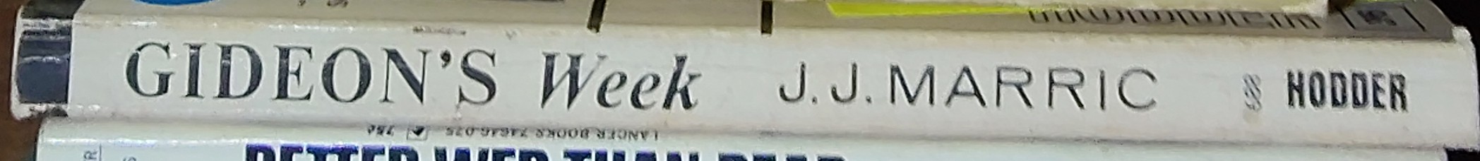 J.J. Marric  GIDEON'S WEEK spine of book image