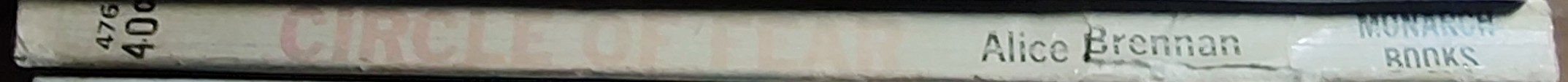 Alice Brennan  CIRCLE OF FEAR spine of book image