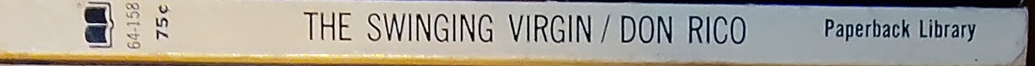 Don Rico  THE SWINGING VIRGIN spine of book image