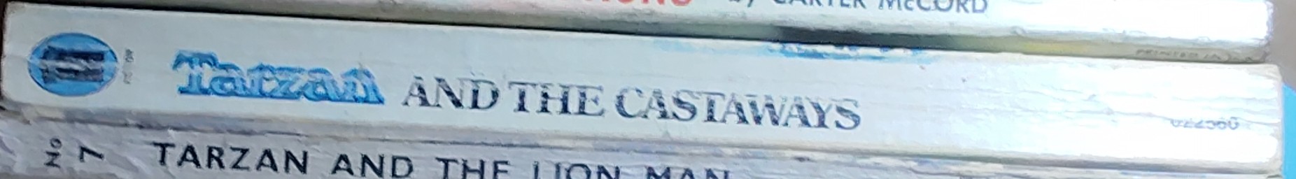 Edgar Rice Burroughs  TARZAN AND THE CASTAWAYS spine of book image