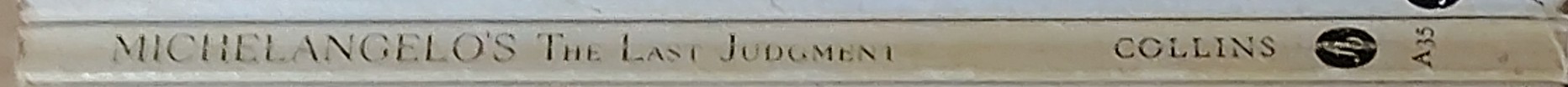 MICHELANGELO'S LAST JUDGEMENT  spine of book image