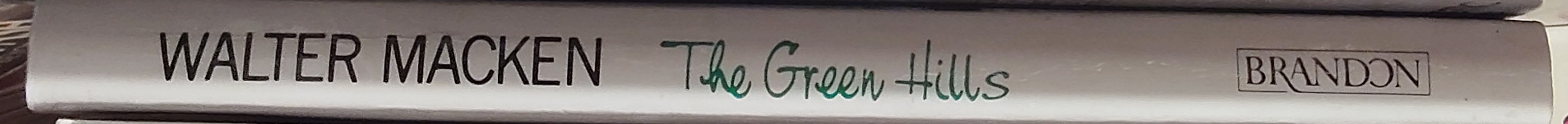 Walter Macken  THE GREEN HILLS and other stories spine of book image