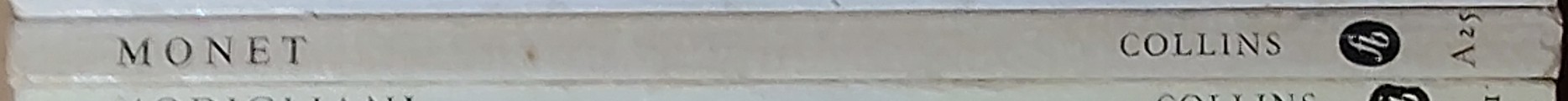 MONET  spine of book image