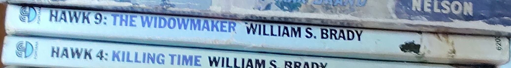 William S. Brady  HAWK 9: THE WIDOWMAKER spine of book image