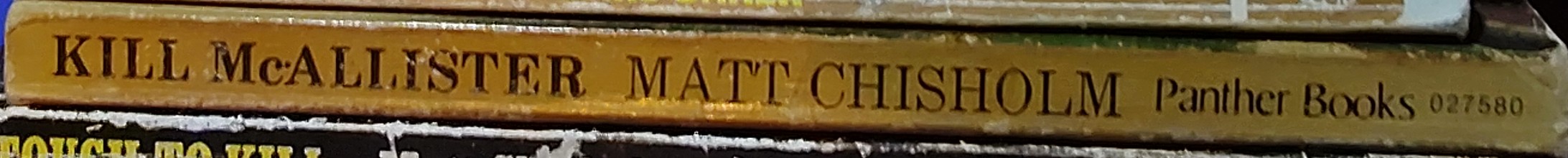 Matt Chisholm  KILL McALLISTER spine of book image