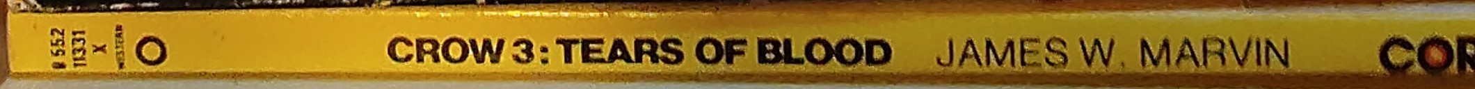 James W. Marvin  CROW 3: TEARS OF BLOOD spine of book image