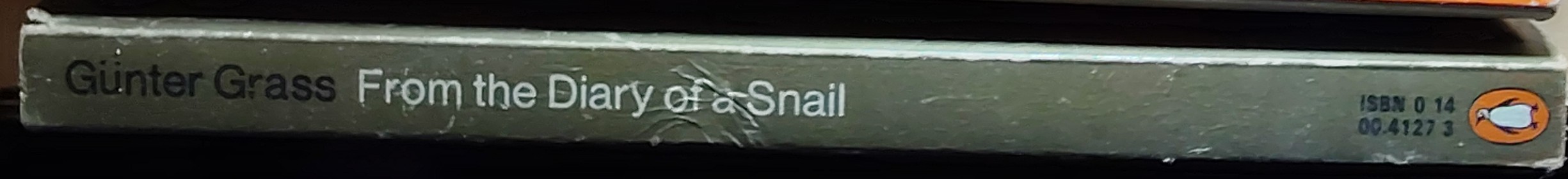 Gunter Grass  FROM THE DIARY OF A SNAIL spine of book image