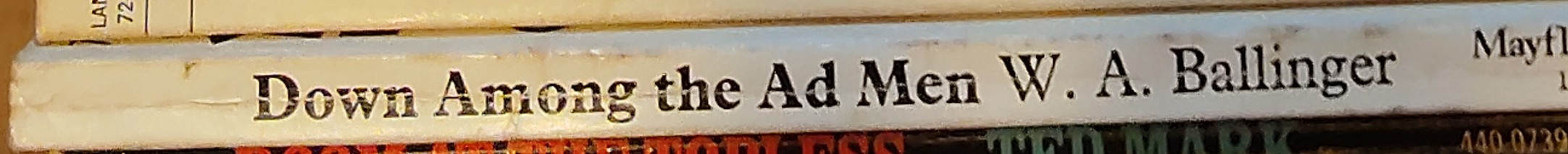 W.A. Ballinger  DOWN AMONG THE AD MEN (Sexton Blake) spine of book image