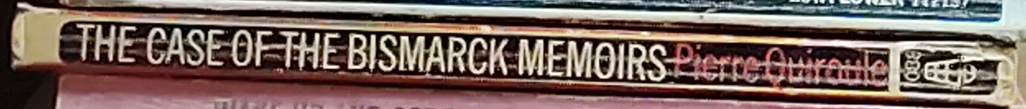 Pierre Quiroule  THE CASE OF THE BISMARCK MEMOIRS (Sexton Blake) spine of book image