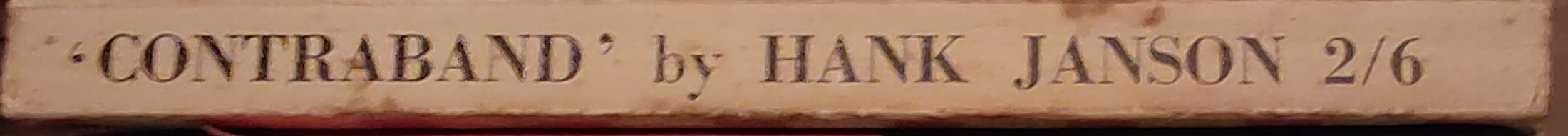 Hank Janson  CONTRABAND spine of book image