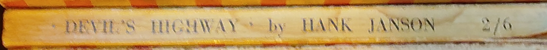 Hank Janson  DEVIL'S HIGHWAY spine of book image