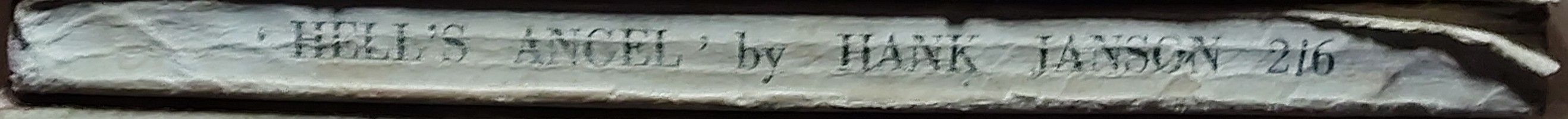 Hank Janson  HELL'S ANGEL spine of book image
