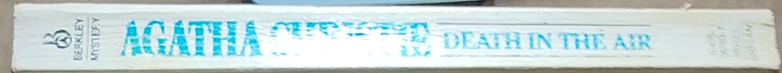 Agatha Christie  DEATH IN THE AIR spine of book image