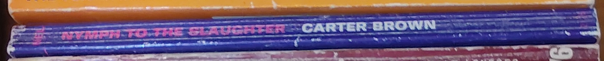 Carter Brown  NYMPH TO THE SLAUGHTER spine of book image