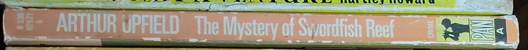 Arthur Upfield  THE MYSTERY OF SWORDFISH REEF spine of book image