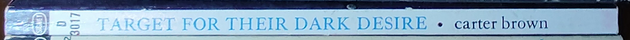 Carter Brown  TARGET FOR THEIR DARK DESIRE spine of book image