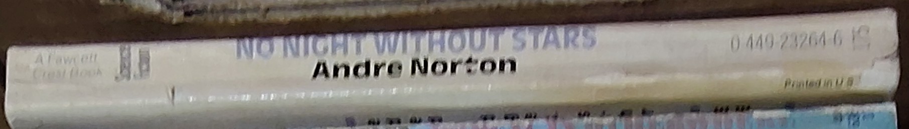 Andre Norton  NO NIGHT WITHOUT STARS spine of book image