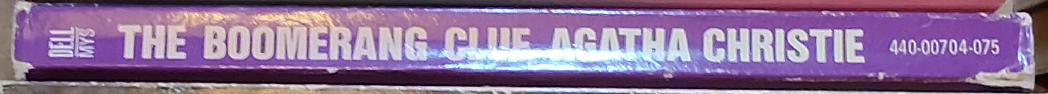 Agatha Christie  THE BOOMERANG CLUE spine of book image