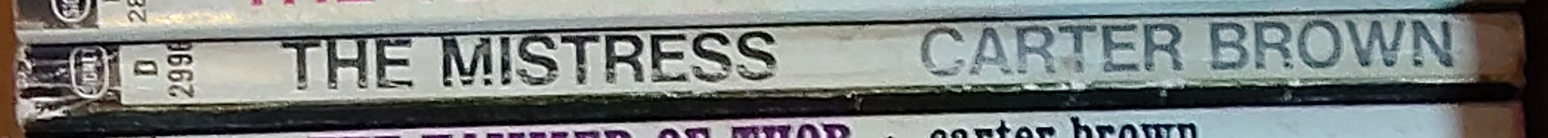 Carter Brown  THE MISTRESS spine of book image