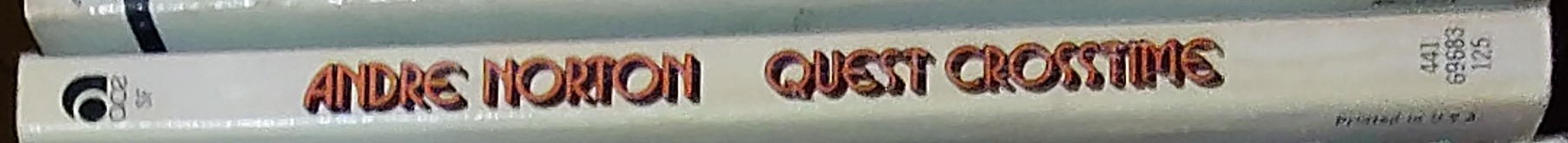Andre Norton  QUEST CROSSTIME spine of book image