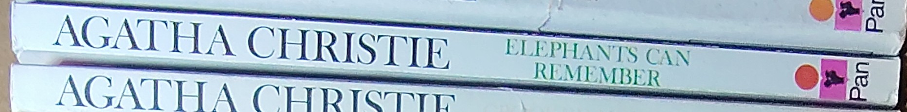 Agatha Christie  ELEPHANTS CAN REMEMBER spine of book image