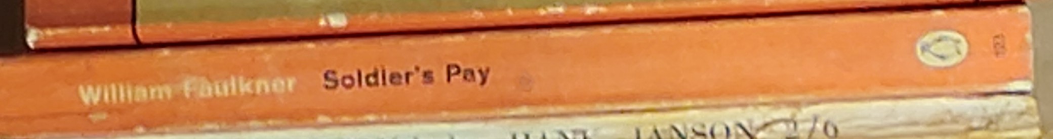 William Faulkner  SOLDIERS' PAY spine of book image