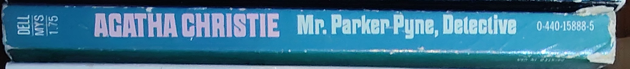 Agatha Christie  MR. PARKER PYNE, DETECTIVE spine of book image