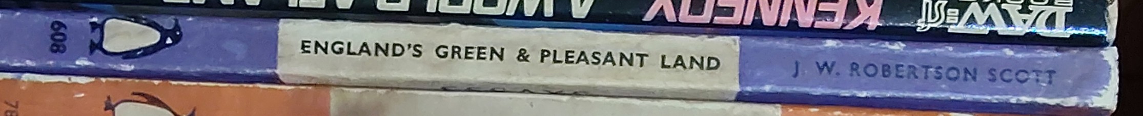 J.W. Robertson Scott  ENGLAND'S GREEN AND PLEASANT LAND spine of book image