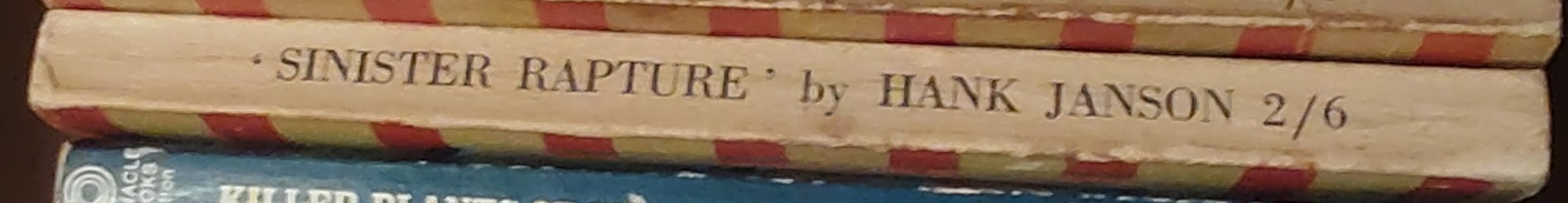 Hank Janson  SINISTER RAPTURE spine of book image