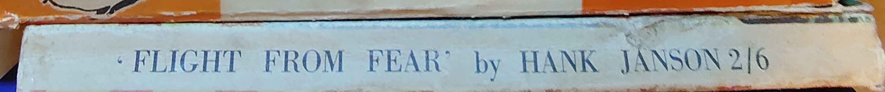 Hank Janson  FLIGHT FROM FEAR spine of book image