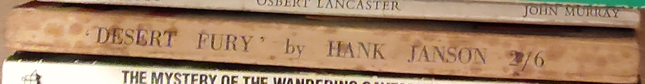 Hank Janson  DESERT FURY spine of book image