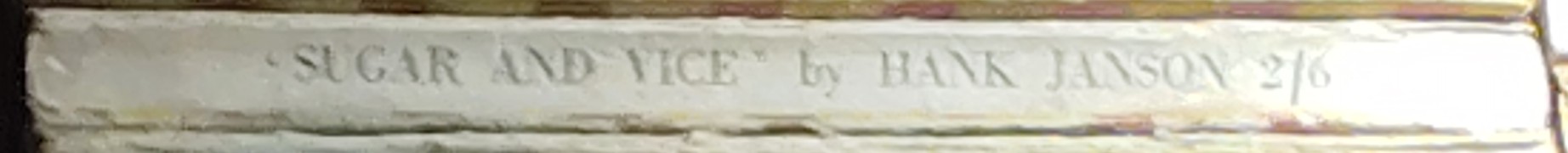 Hank Janson  SUGAR AND VICE spine of book image