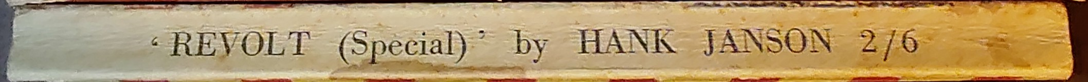 Hank Janson  REVOLT spine of book image