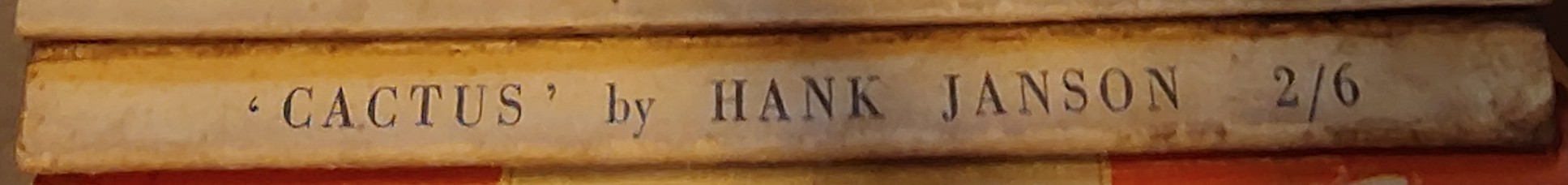 Hank Janson  CACTUS spine of book image