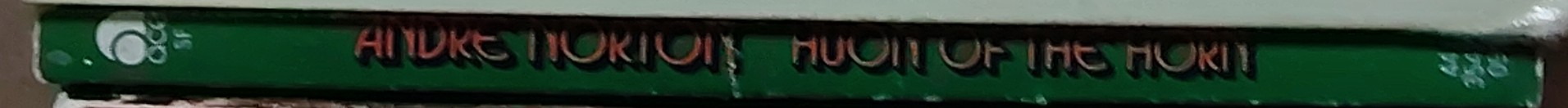 Andre Norton  HUON OF THE HORN spine of book image