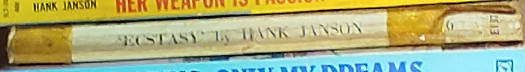Hank Janson  ECSTASY spine of book image