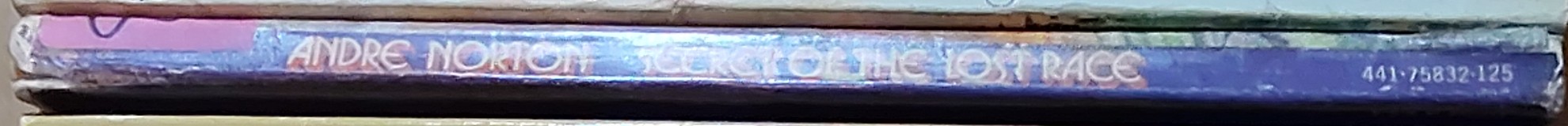 Andre Norton  SECRET OF THE LOST RACE spine of book image