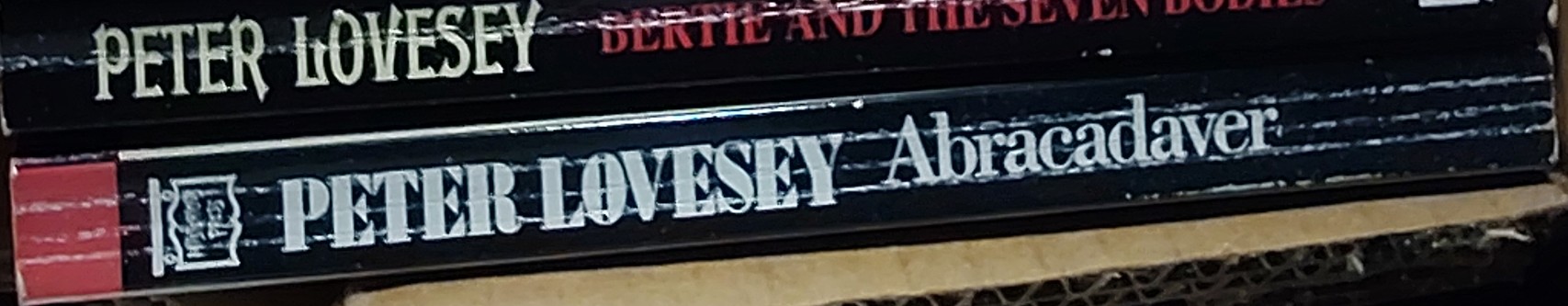 Peter Lovesey  ABRACADAVER spine of book image