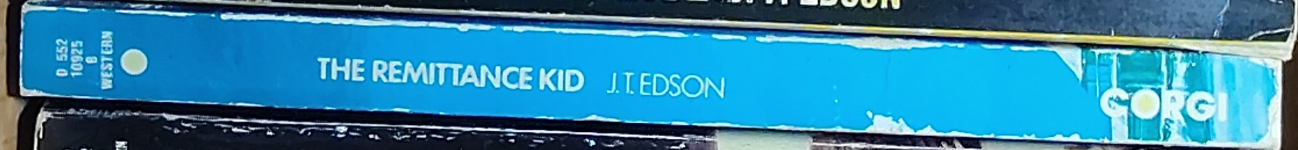 J.T. Edson  THE REMITTANCE KID spine of book image