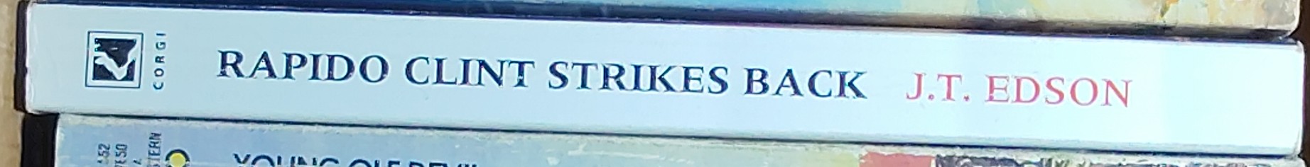 J.T. Edson  RAPIDO CLINT STRIKES BACK spine of book image