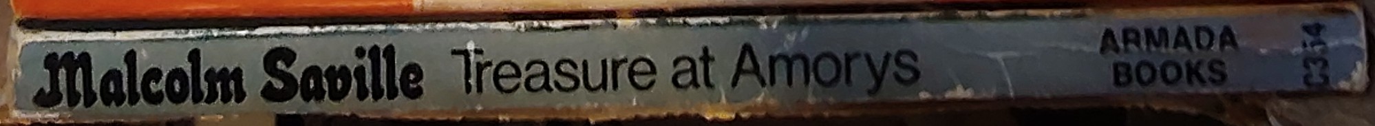 Malcolm Saville  TREASURE AT AMORYS spine of book image