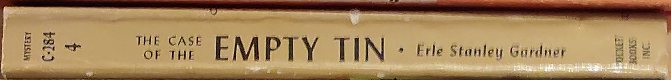 Erle Stanley Gardner  THE CASE OF THE EMPTY TIN spine of book image