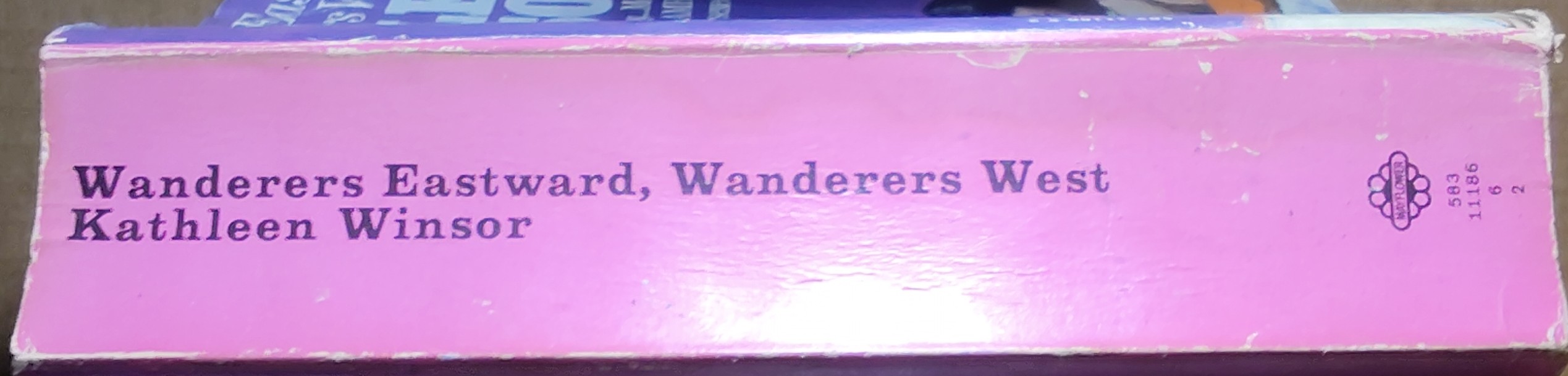 Kathleen Winsor  WANDERERS EASTWARD, WANDERERS WESTWARD spine of book image